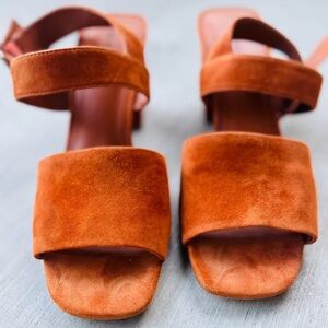 Via Spiga Brown Suede Sandals
